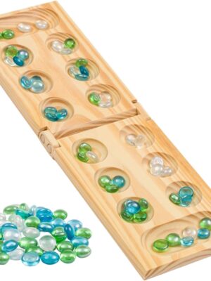 Regal Games Wooden Mancala Board Game Set with Glass