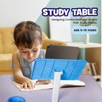 BAYBEE Kids Multi-Functional Desk and Chair Set with Adjustable Height, Adjustable Book Shelf & Drawer